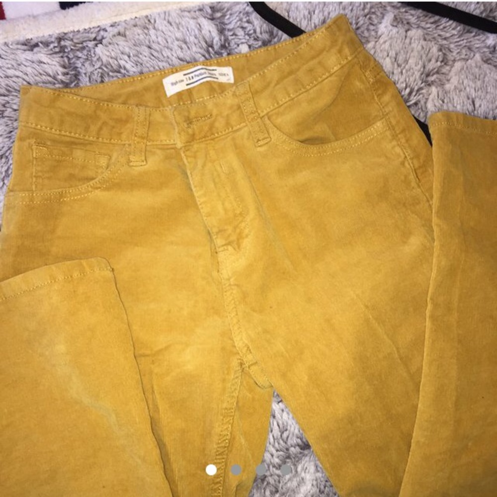 Yellow corduroy pants